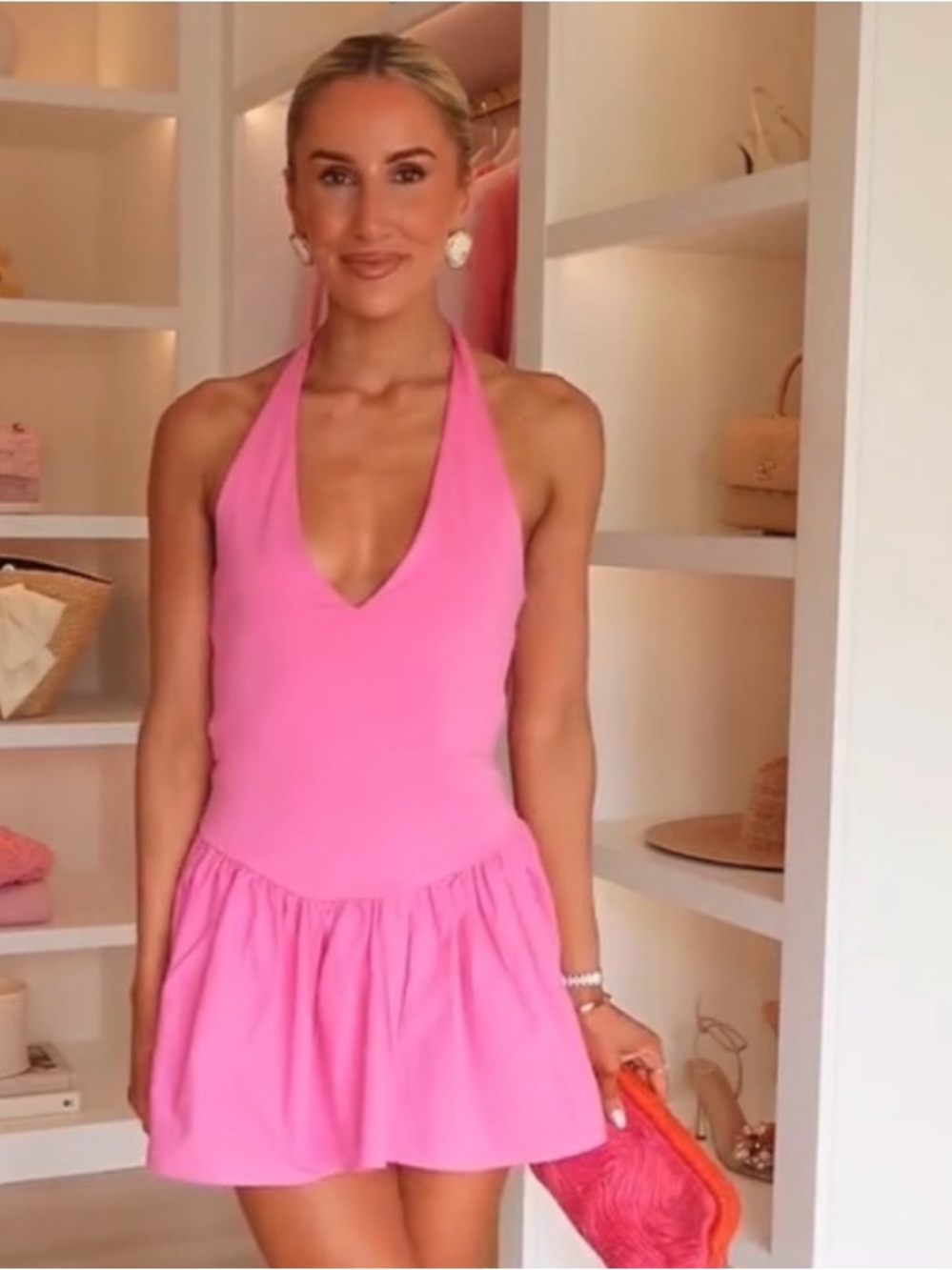 NWT Zara halter vneck dress